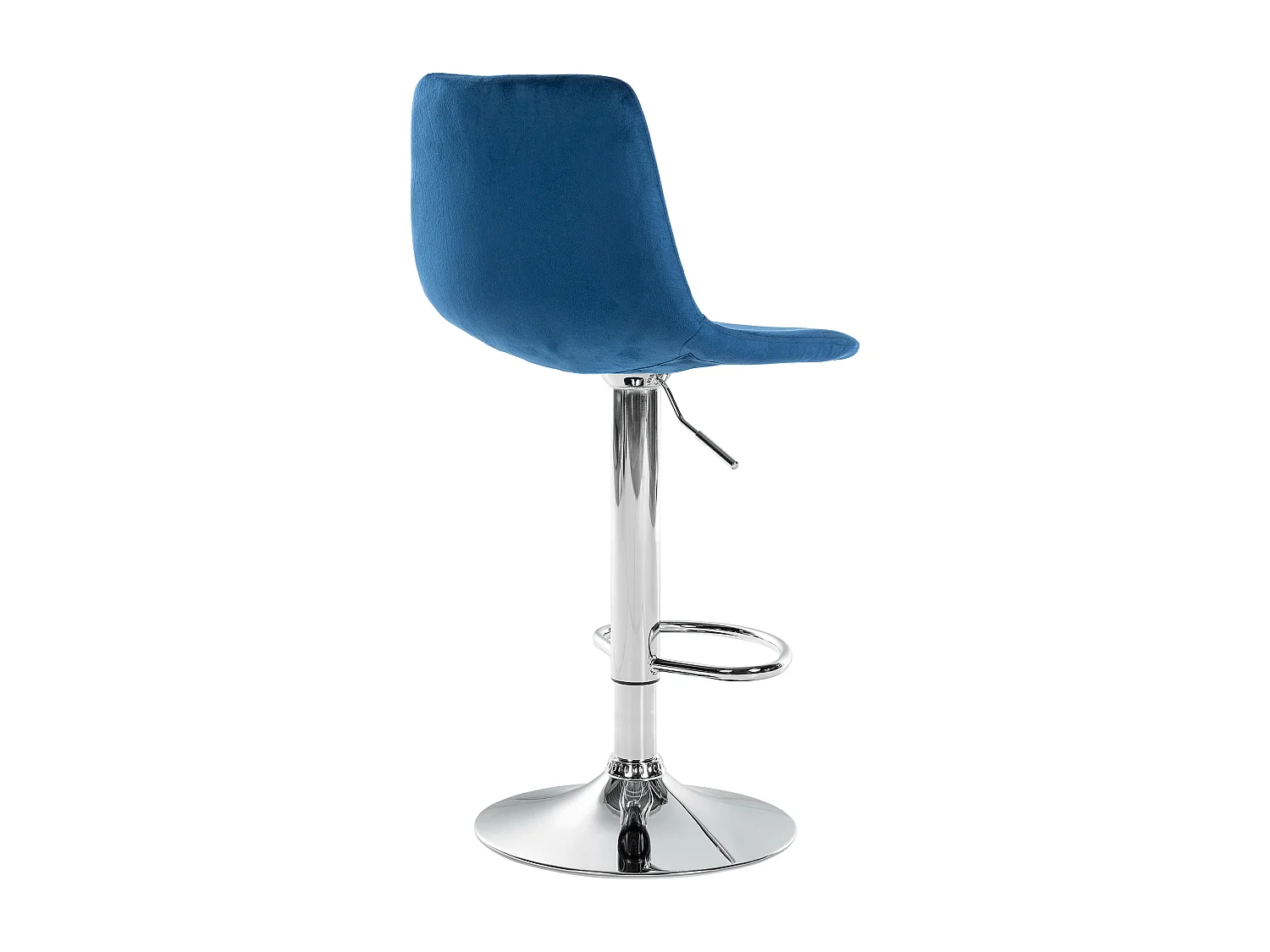 Tabouret de bar - Velours & Métal - Bleu - Divo