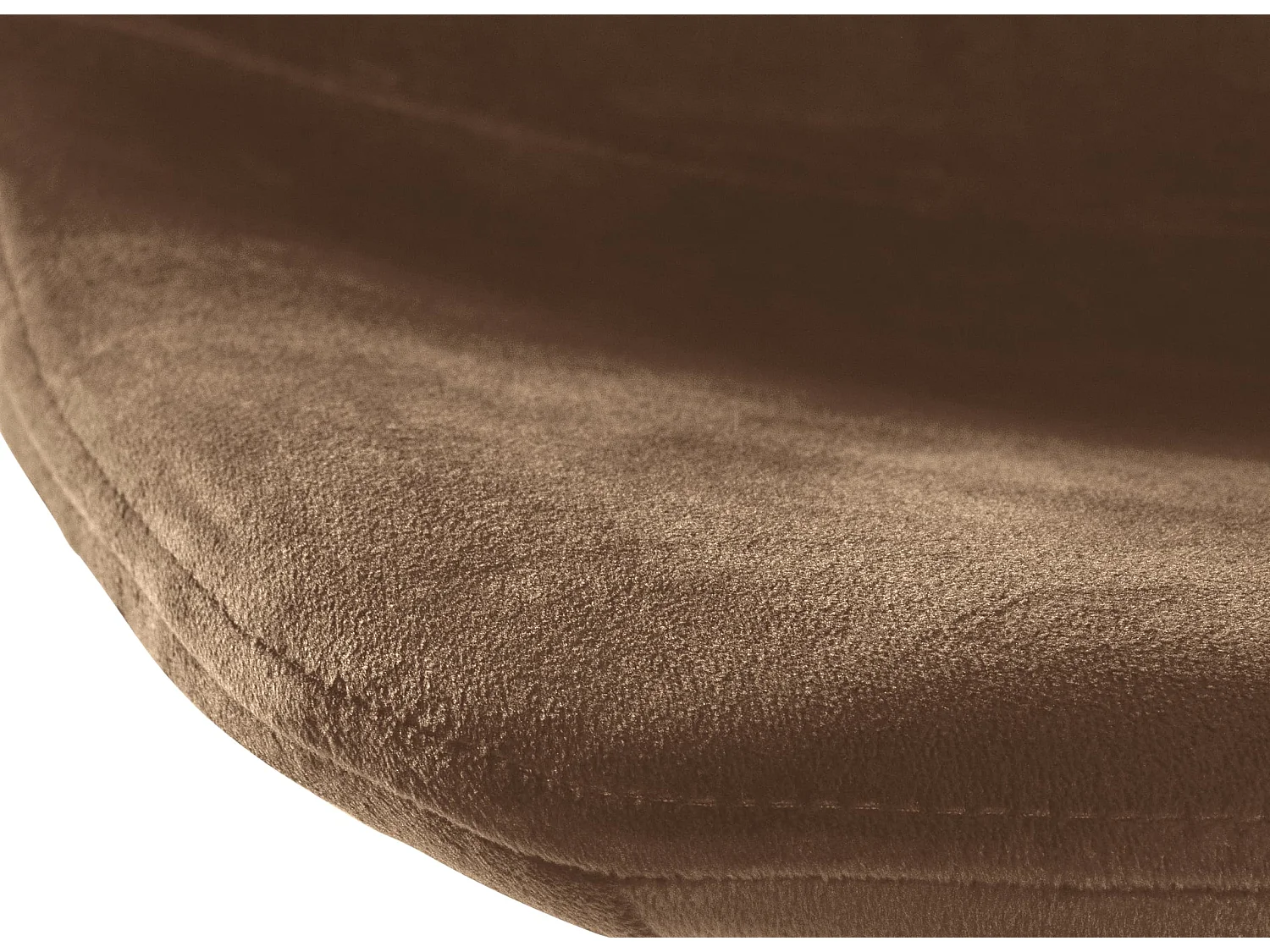 Lot de 2  Tabouret de bar - Velours & Métal chromé - Marron - Divo