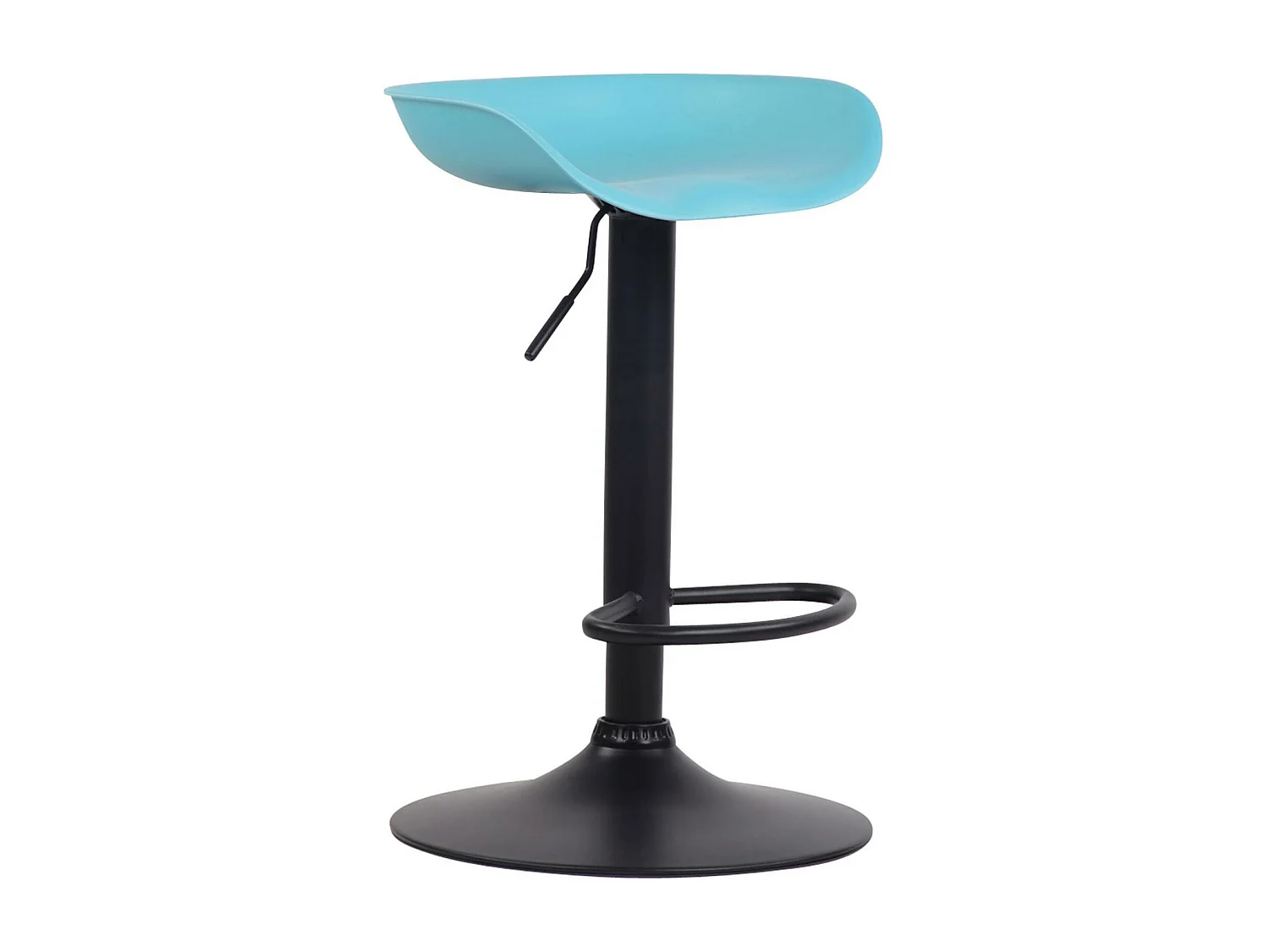 Lot de 4  Tabouret de bar - Plastique & Métal - Bleu - Anaheim