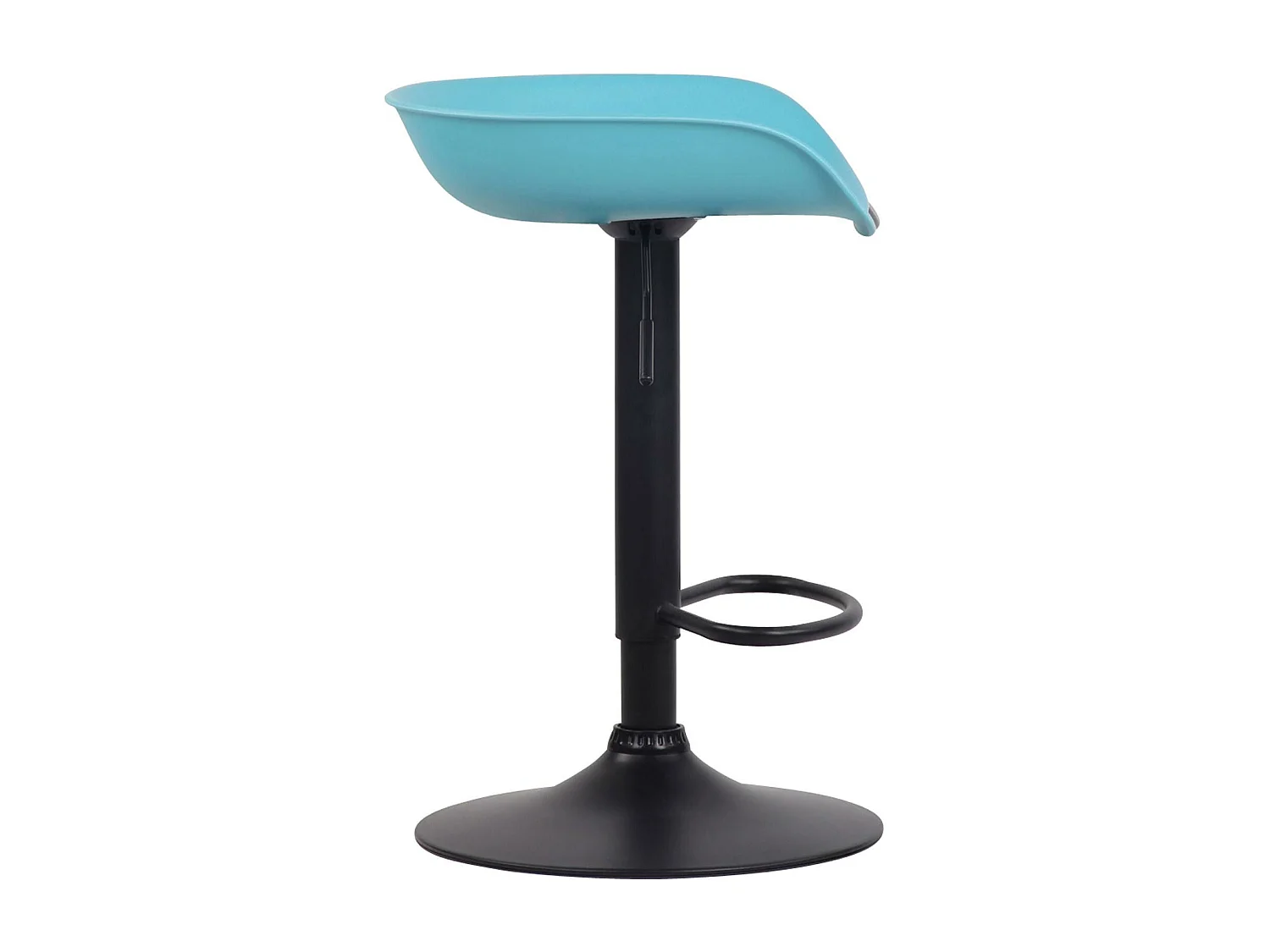 Lot de 4  Tabouret de bar - Plastique & Métal - Bleu - Anaheim