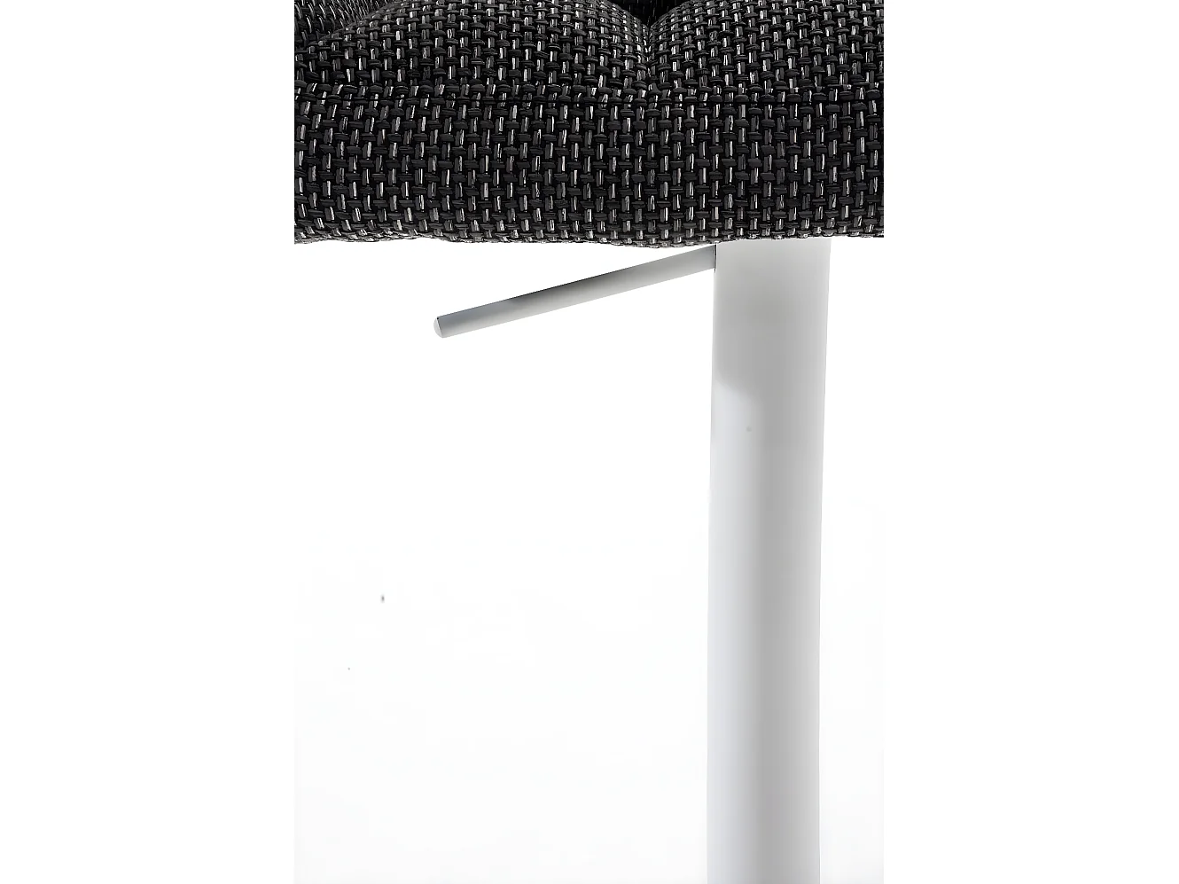 Lot de 2  Tabouret de bar - Tissu & Blanc - Gris titane - Damaso