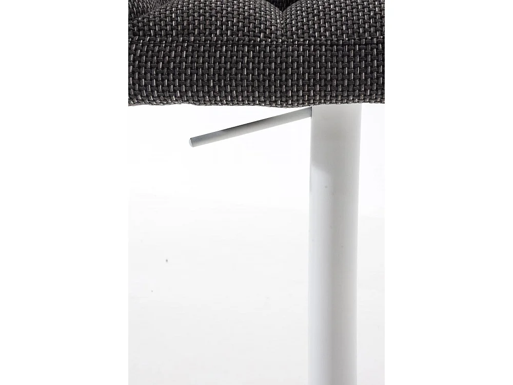 Lot de 2  Tabouret de bar - Tissu & Blanc - Gris titane - Damaso