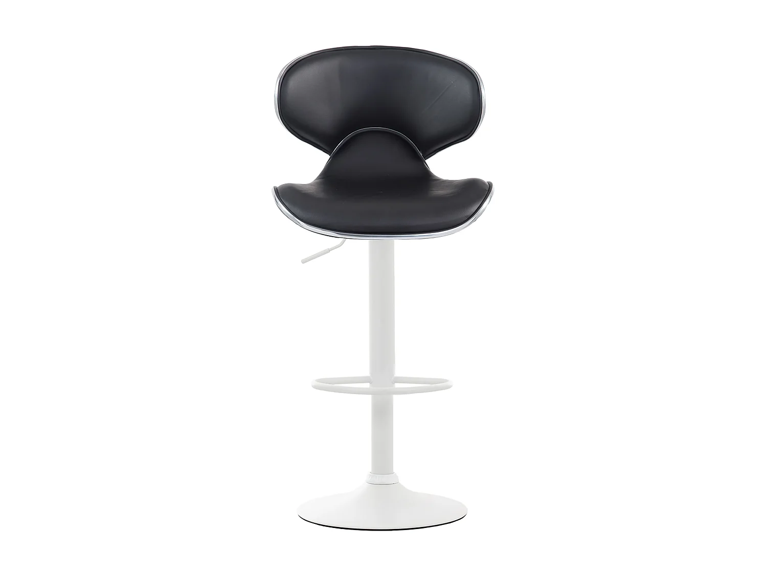 Tabouret de bar - Similicuir & Métal chromé - Noir - Las Vegas V2