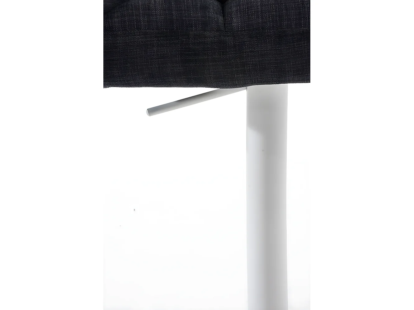 Lot de 2  Tabouret de bar - Tissu & Blanc - Gris foncé - Damaso