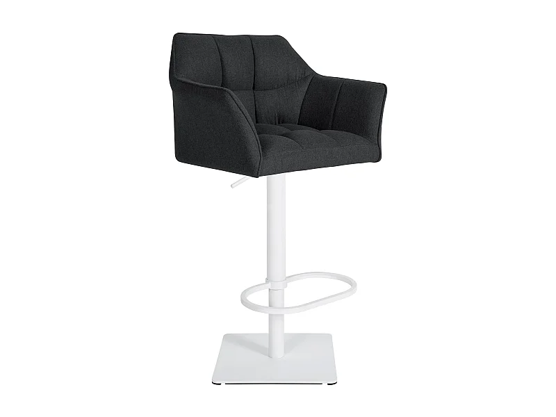 Tabouret de bar - Feutrine & Blanc - Anthracite - Damaso