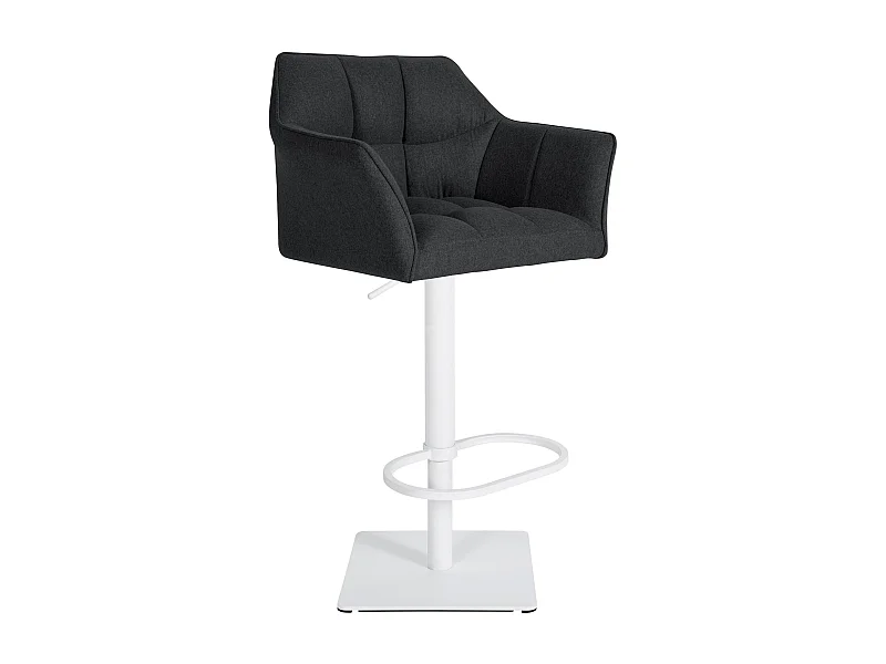 Tabouret de bar - Feutrine & Blanc - Anthracite - Damaso