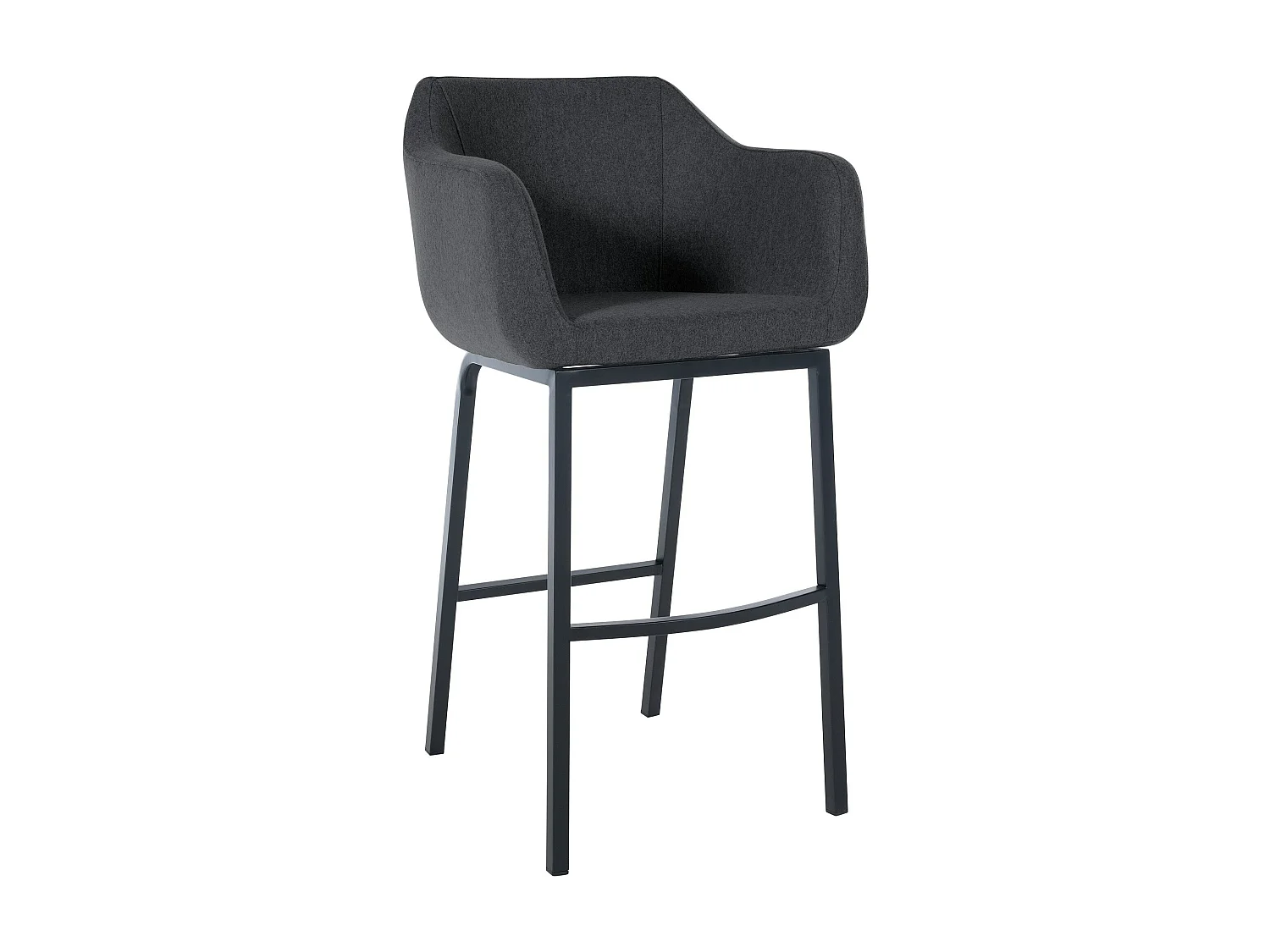 Tabouret de bar - Feutrine & Métal - Gris - Monea