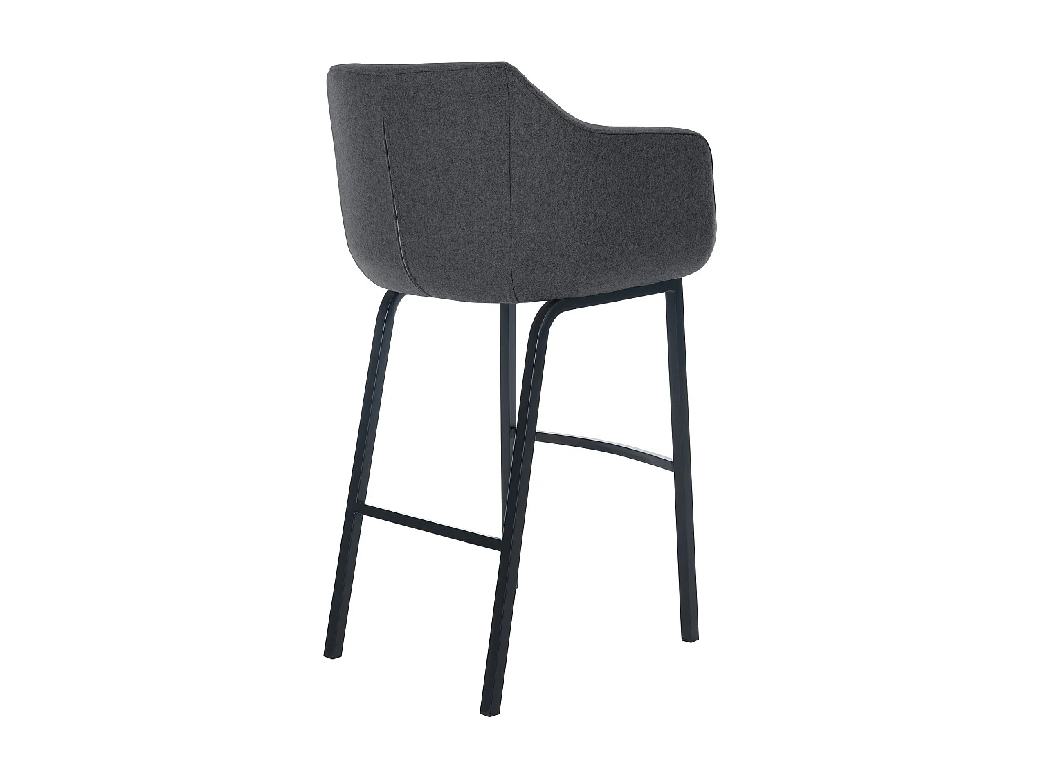 Tabouret de bar - Feutrine & Métal - Gris - Monea