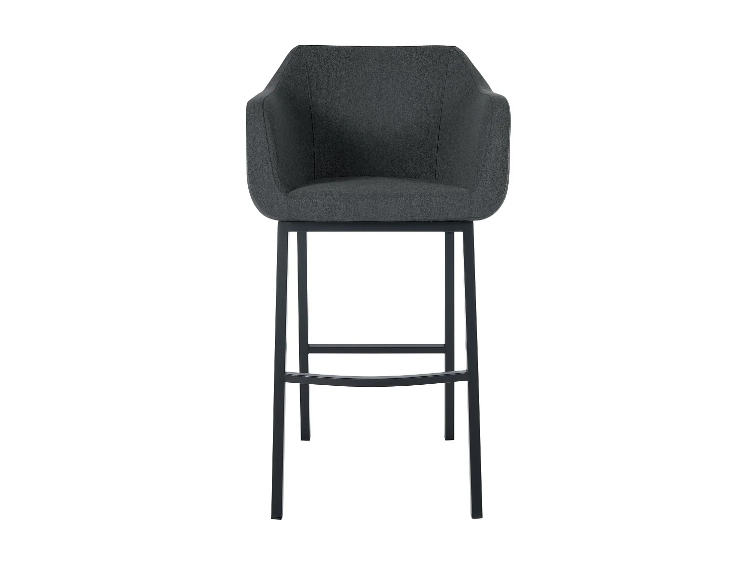 Tabouret de bar - Feutrine & Métal - Gris - Monea