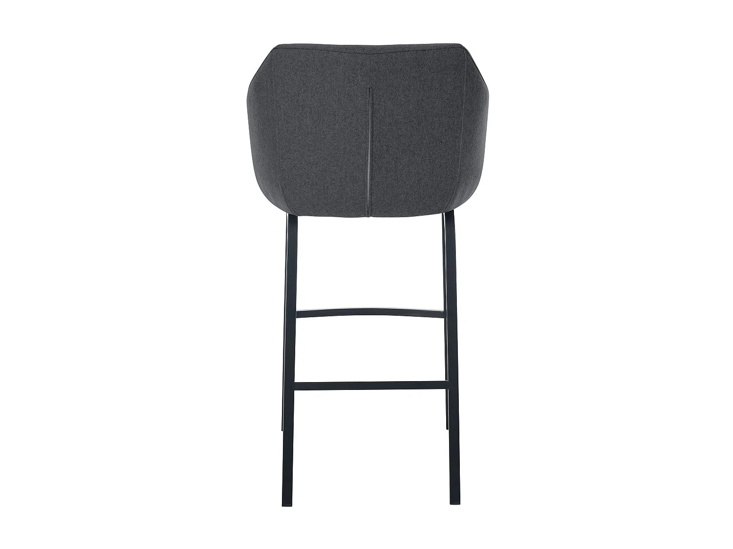 Tabouret de bar - Feutrine & Métal - Gris - Monea