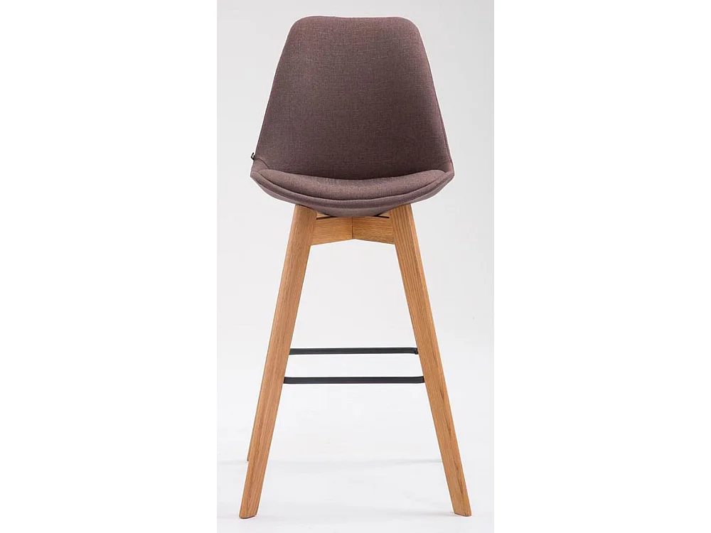 Lot de 2  Tabouret de bar - Tissu & Bois - Marron - Metz