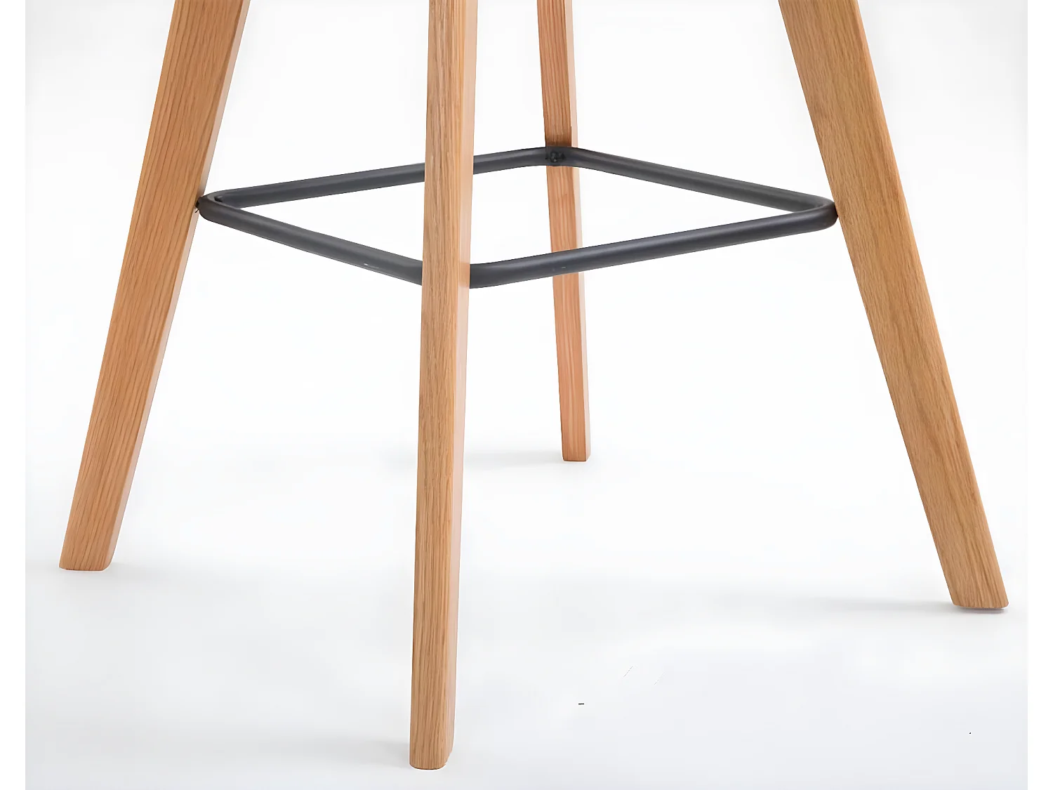 Lot de 2  Tabouret de bar - Tissu & Bois - Marron - Metz