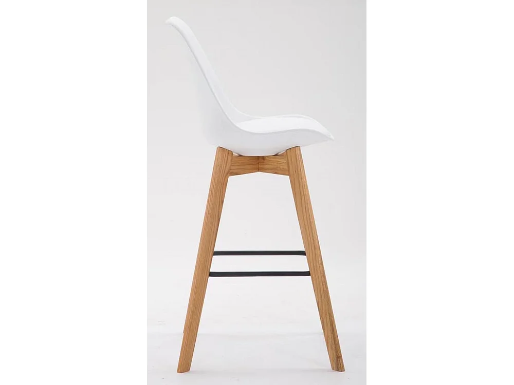 Lot de 2  Tabouret de bar - Plastique & Nature - Blanc - Metz