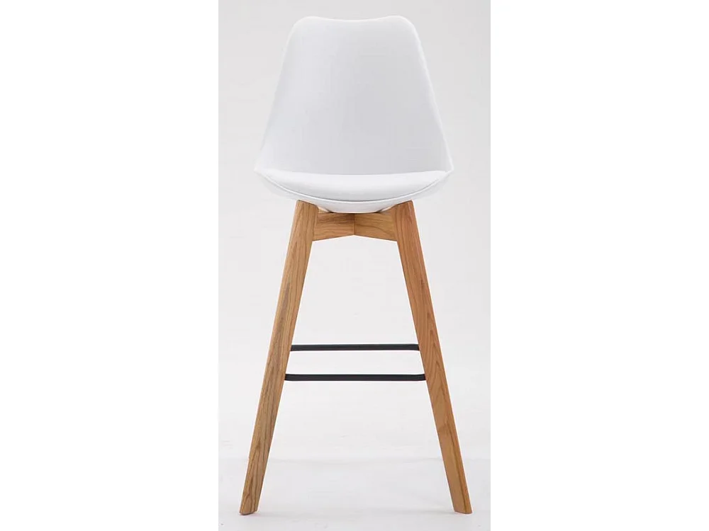 Lot de 2  Tabouret de bar - Plastique & Nature - Blanc - Metz