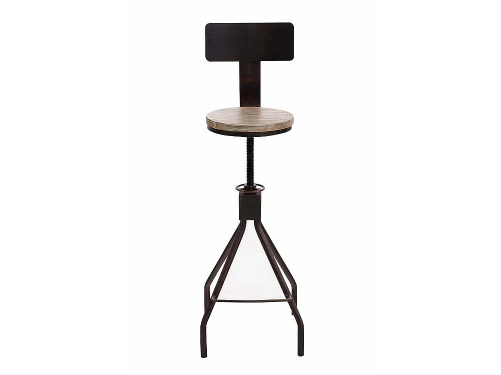 Tabouret de bar - Métal & Blanc - Bronze - Elko
