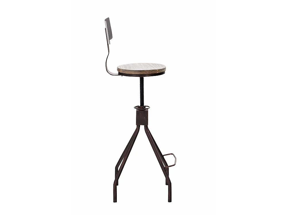 Tabouret de bar - Métal & Blanc - Bronze - Elko
