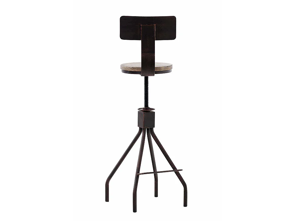 Tabouret de bar - Métal & Blanc - Bronze - Elko