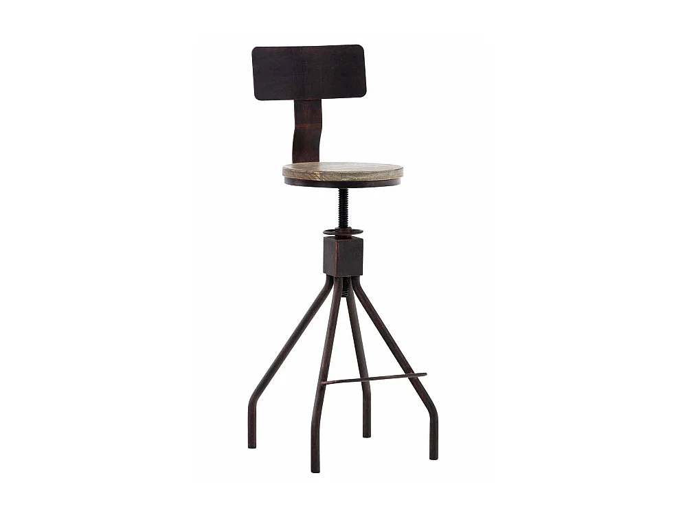 Tabouret de bar - Métal & Blanc - Bronze - Elko