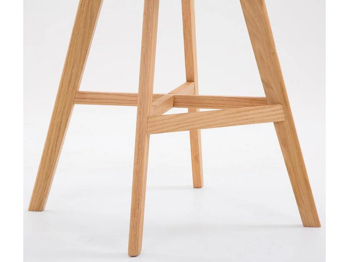 Lot de 2  Tabouret de bar - Similicuir & Nature - Crème - Cannes