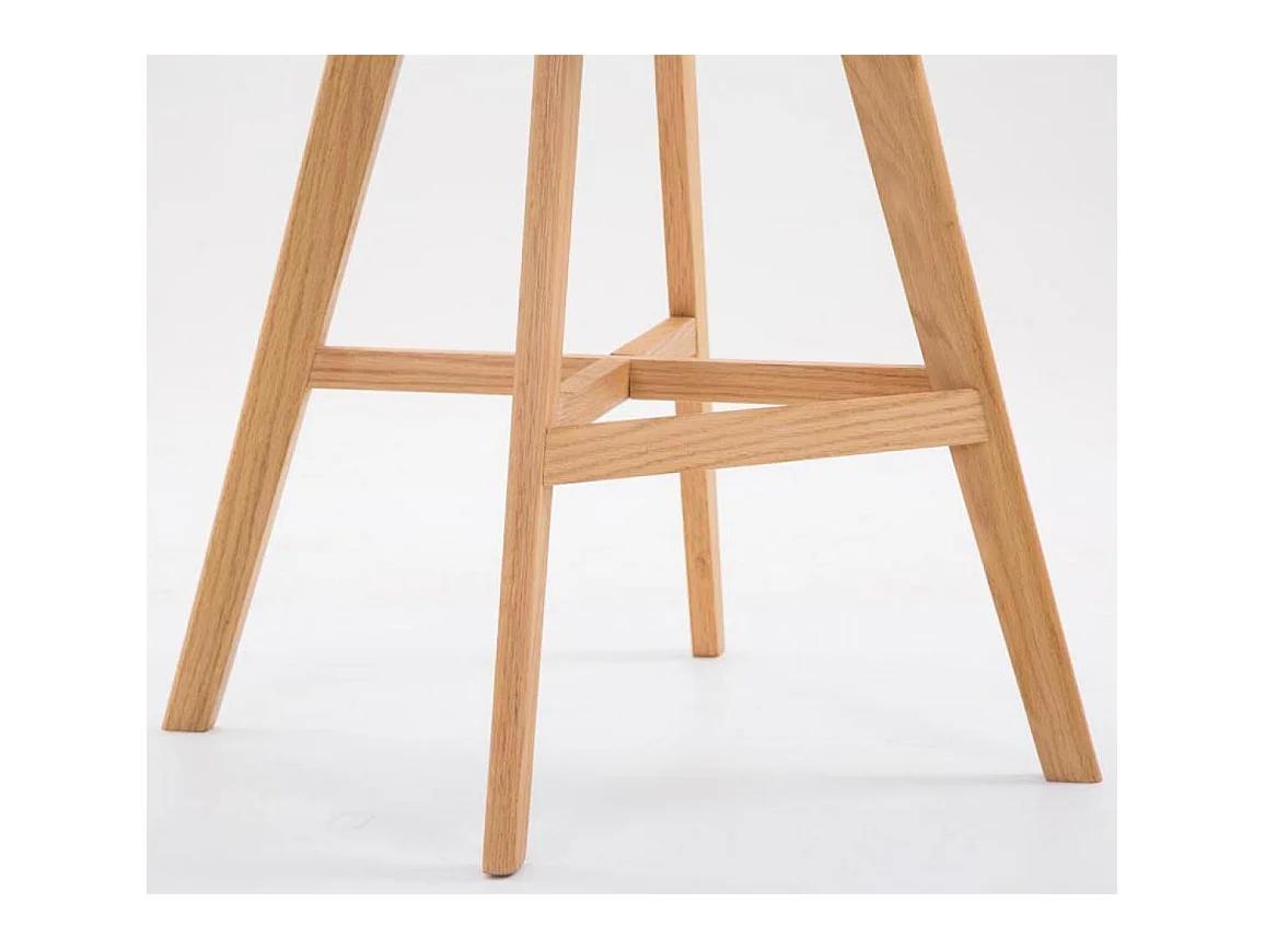 Lot de 2  Tabouret de bar - Similicuir & Nature - Crème - Cannes