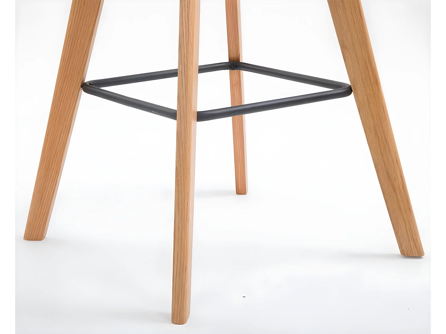 Lot de 2  Tabouret de bar - Tissu & Bois - Gris - Metz