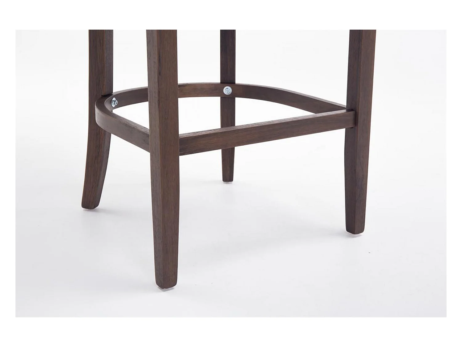 Barhocker - Echtleder & Holz - schwarz - Lakewood