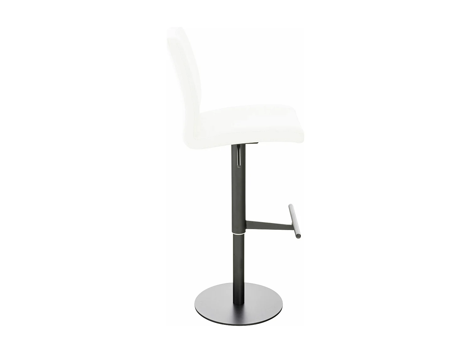 Lot de 2  Tabouret de bar - Similicuir & Noir - Blanc - Cadiz