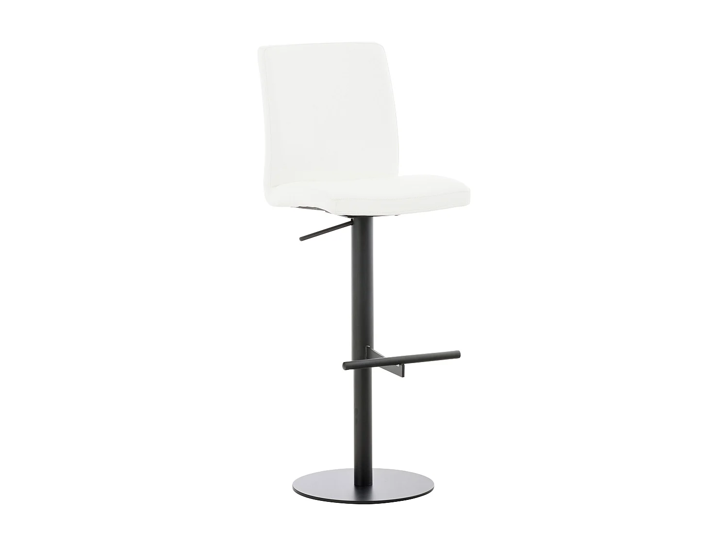 Lot de 2  Tabouret de bar - Similicuir & Noir - Blanc - Cadiz