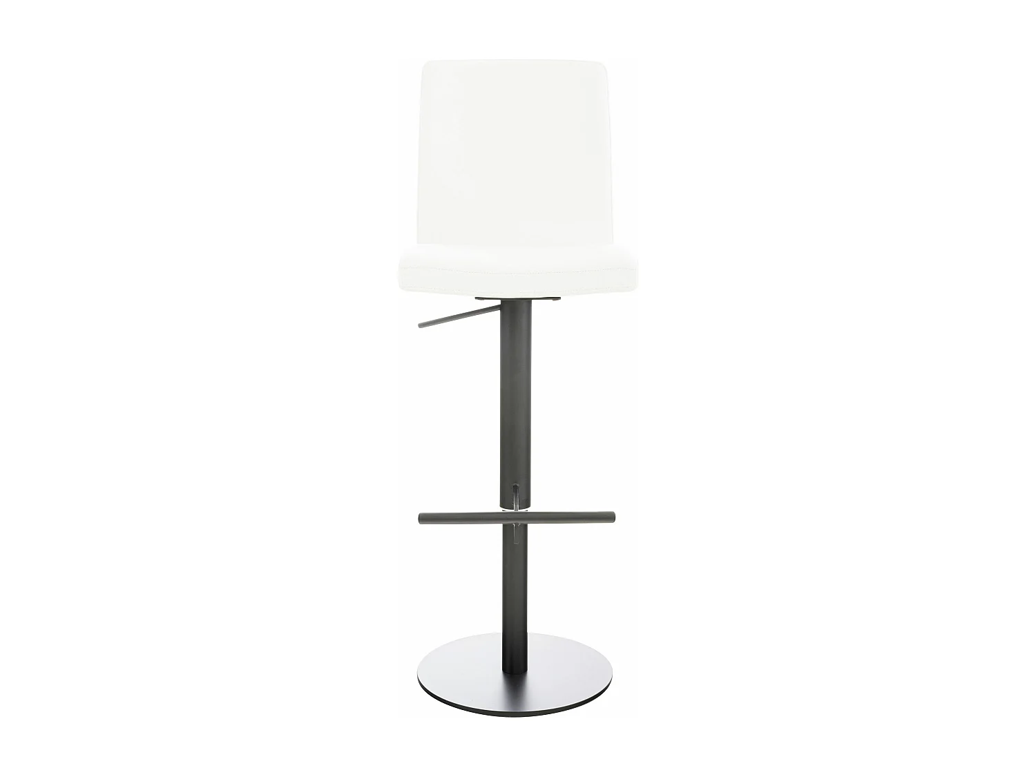 Lot de 2  Tabouret de bar - Similicuir & Noir - Blanc - Cadiz