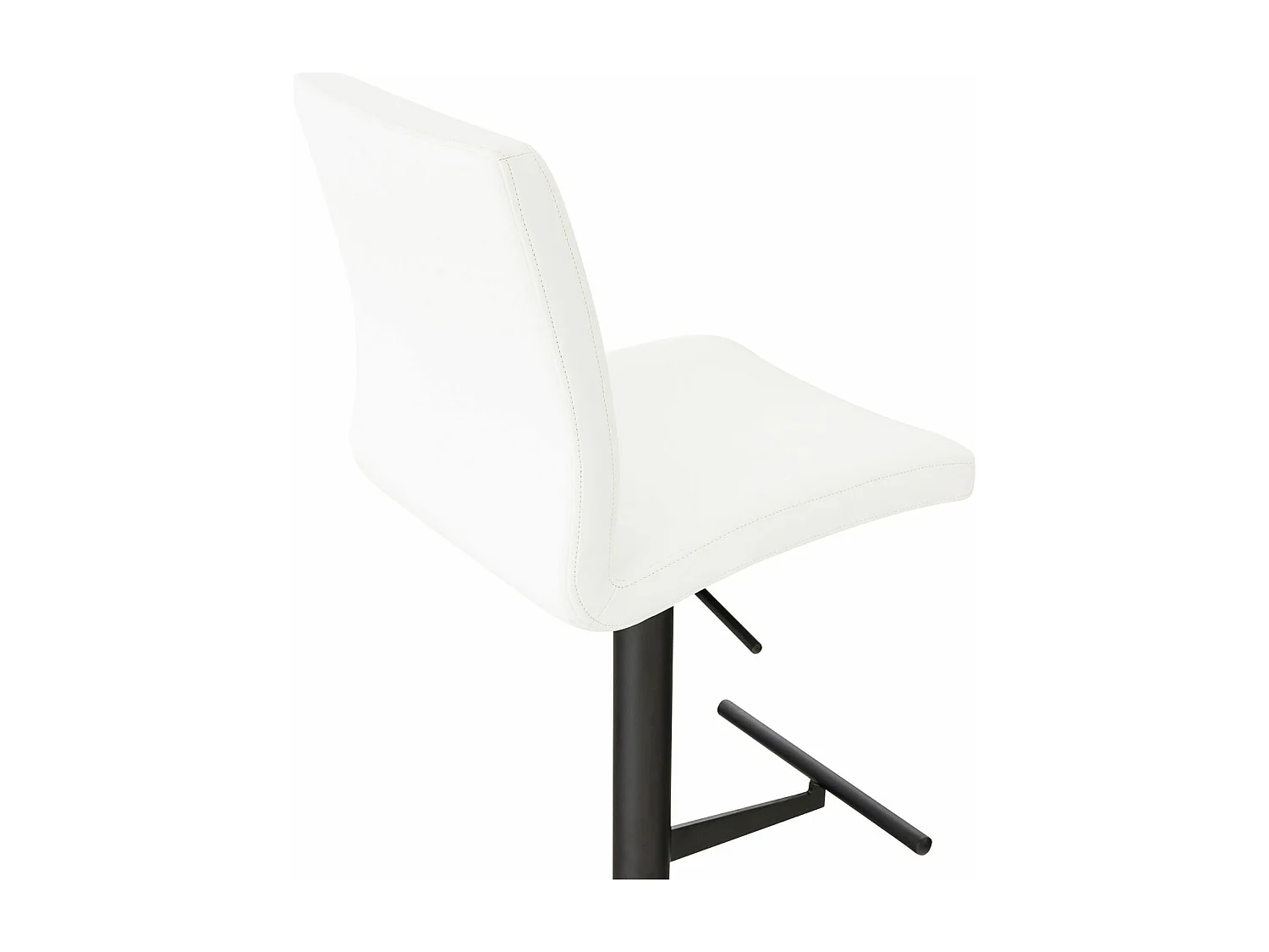 Lot de 2  Tabouret de bar - Similicuir & Noir - Blanc - Cadiz