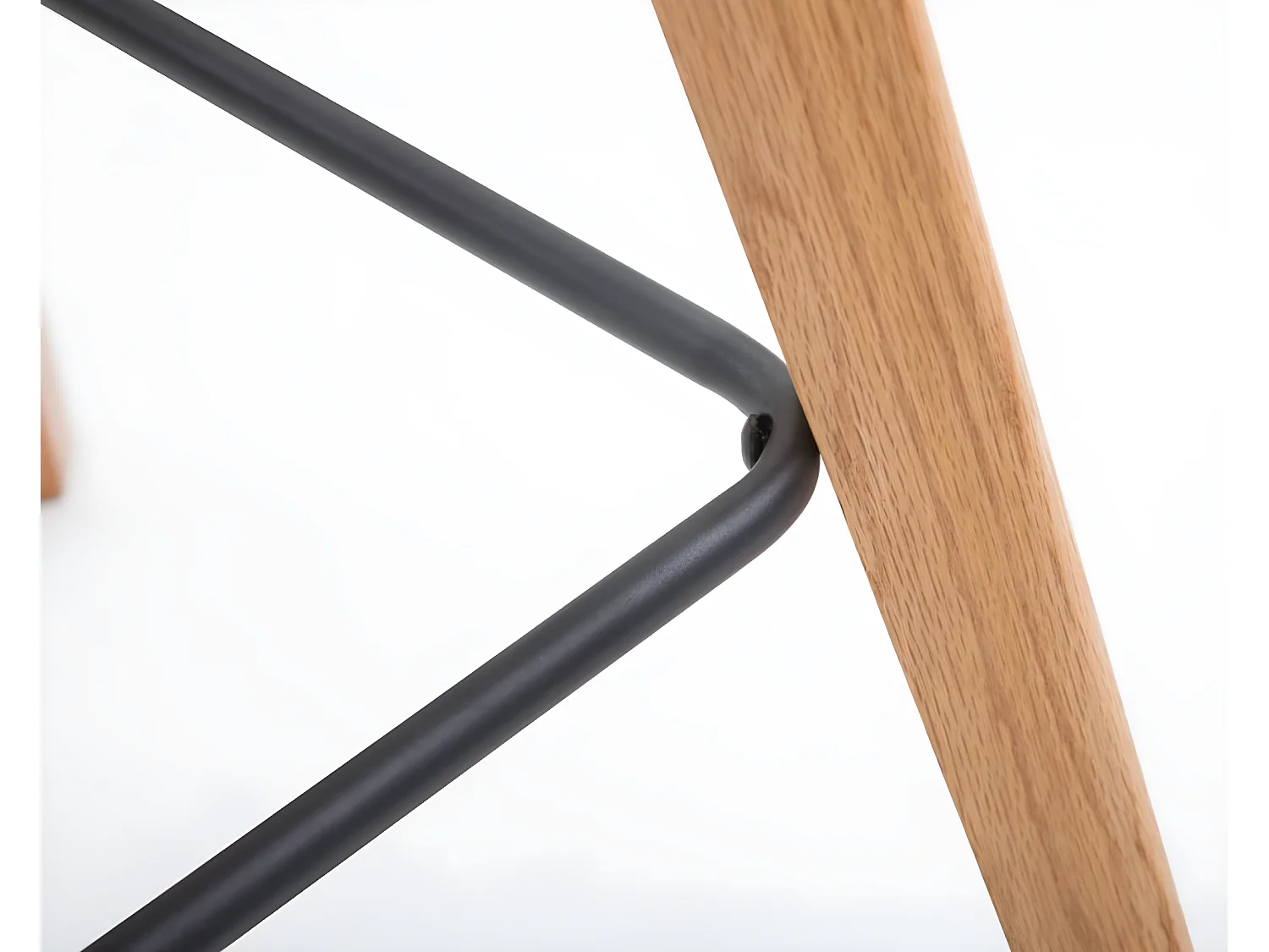 Lot de 2  Tabouret de bar - Tissu & Bois - Taupe - Metz