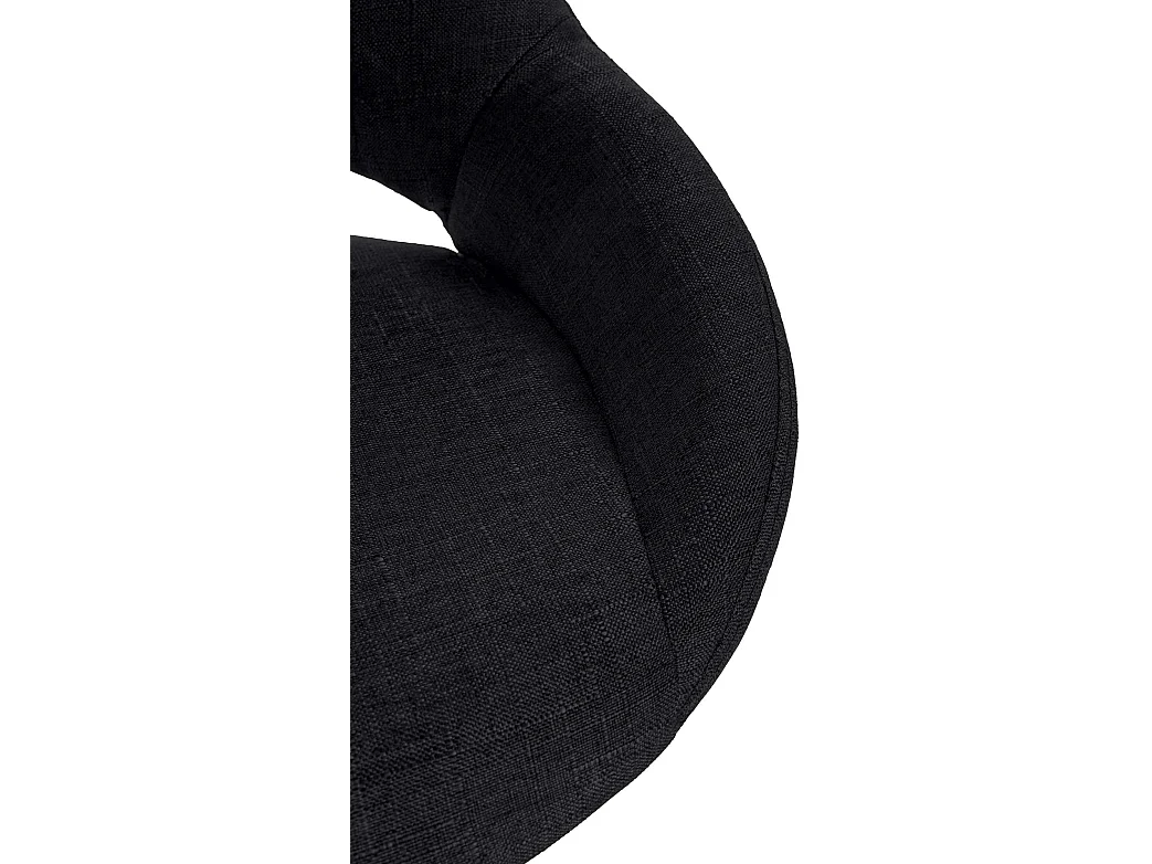 Barhocker - Stoff & chrom - schwarz - Milet