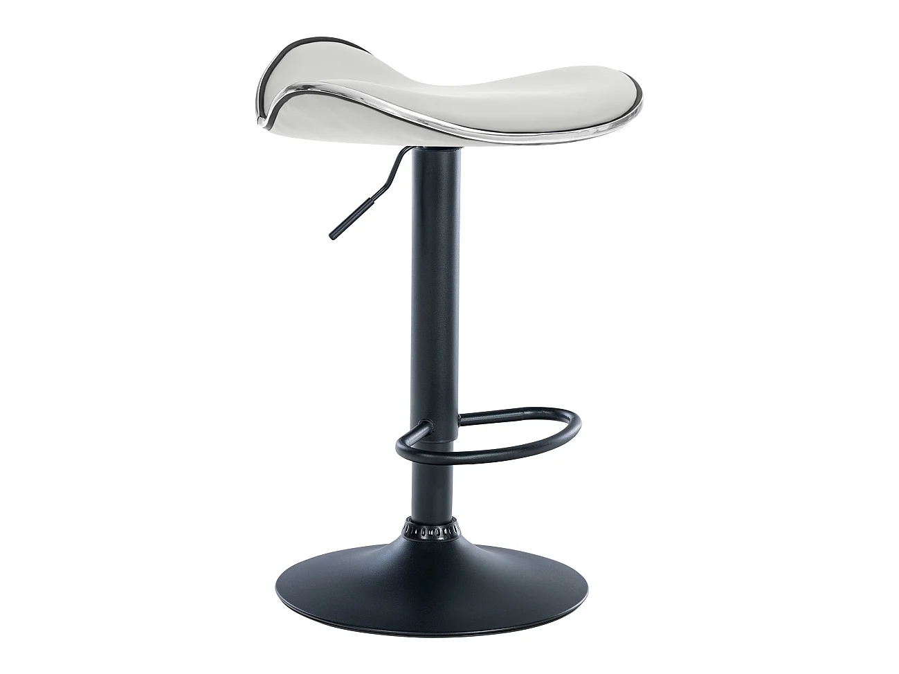Tabouret de bar - Similicuir - Blanc - Shanghai