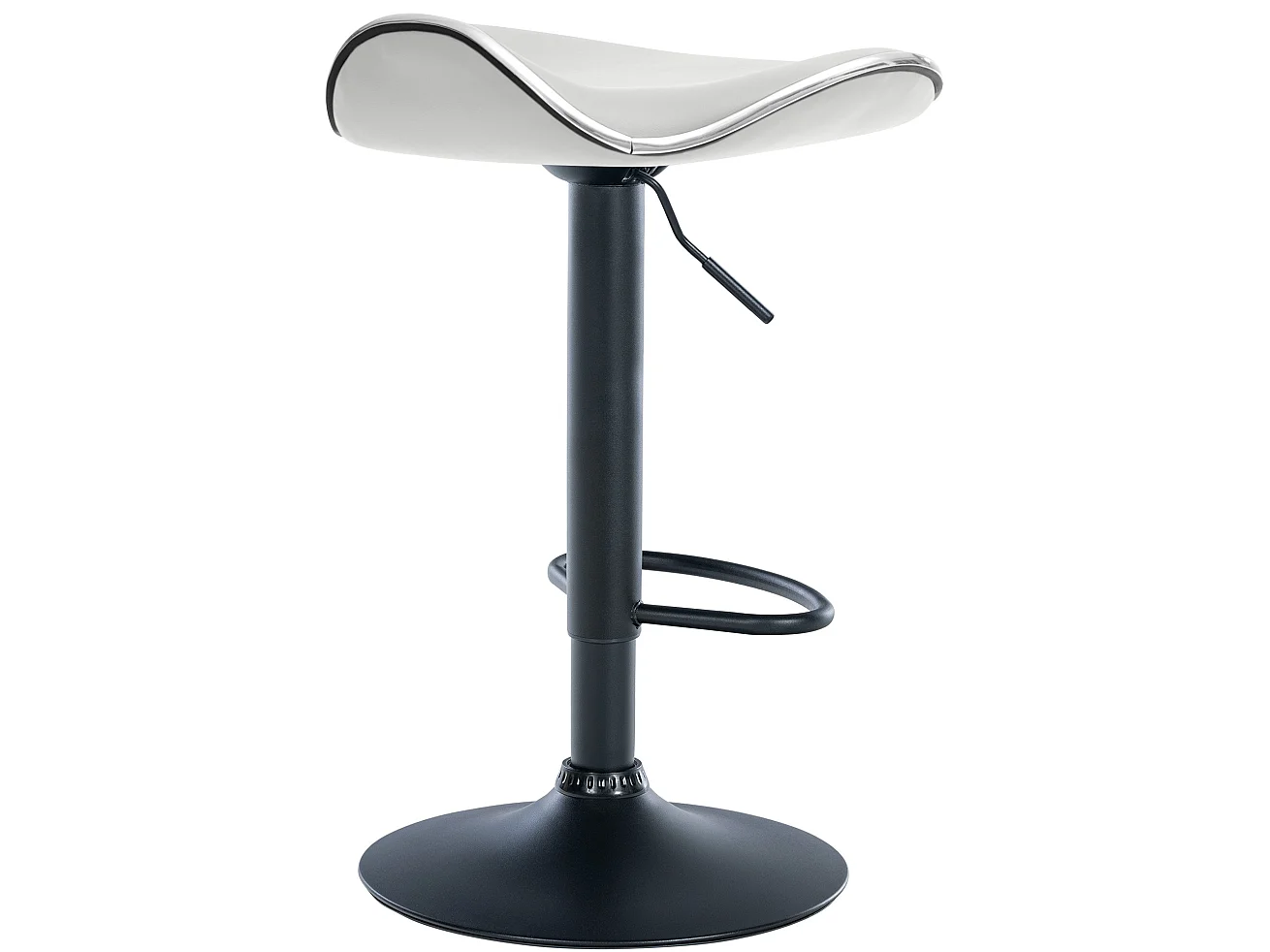 Tabouret de bar - Similicuir - Blanc - Shanghai