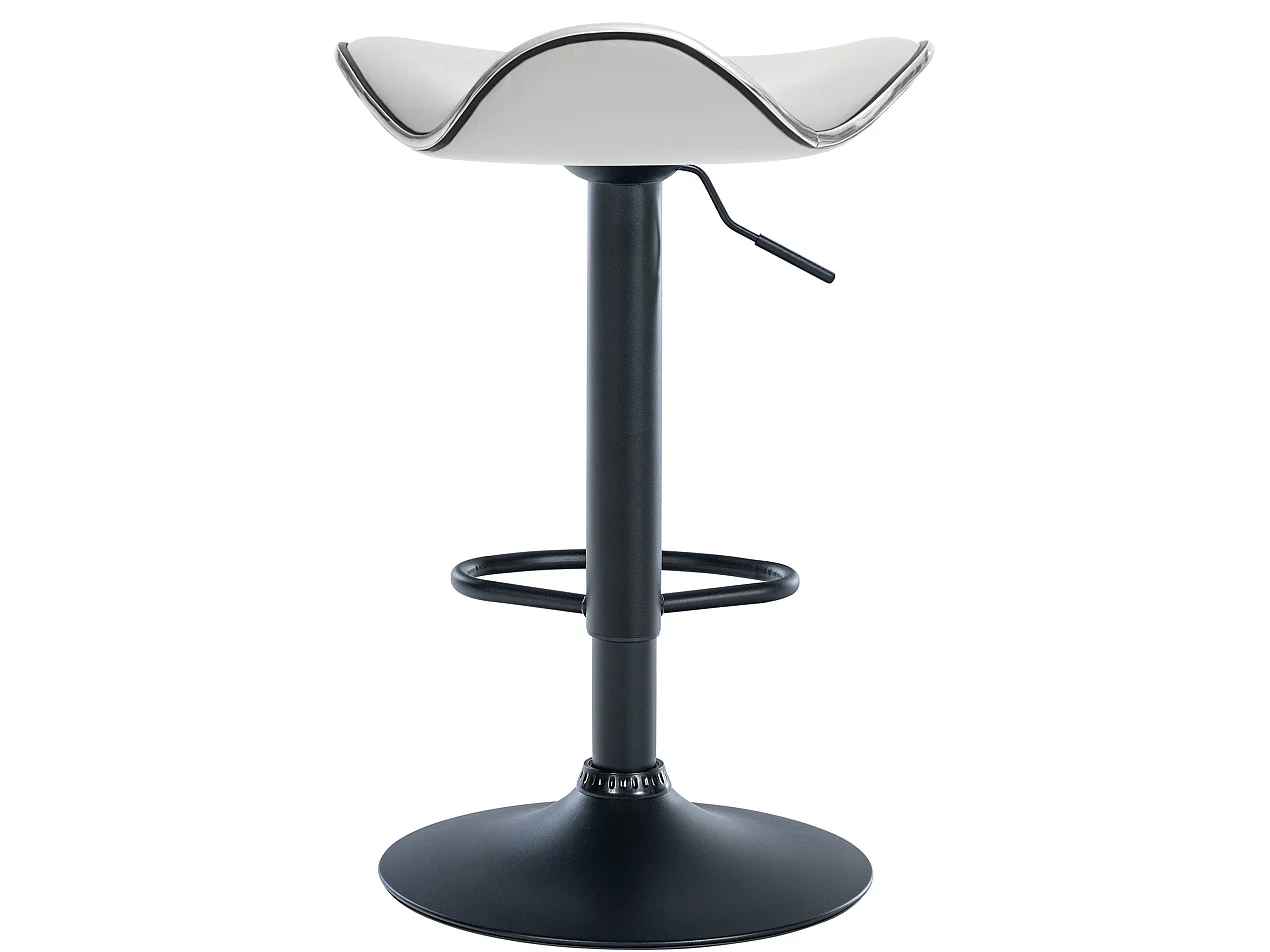 Tabouret de bar - Similicuir - Blanc - Shanghai