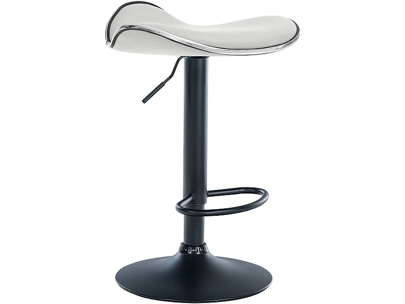 Tabouret de bar - Similicuir - Blanc - Shanghai