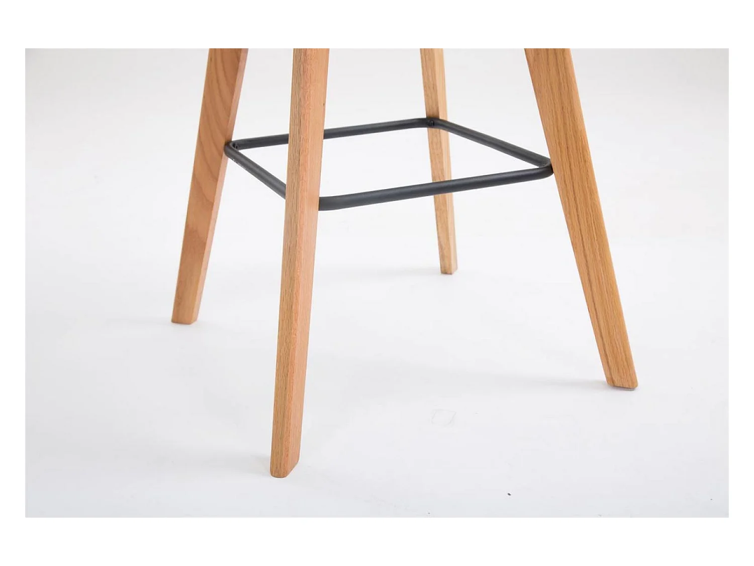 Tabouret de bar - Plastique & Bois - Orange - Metz