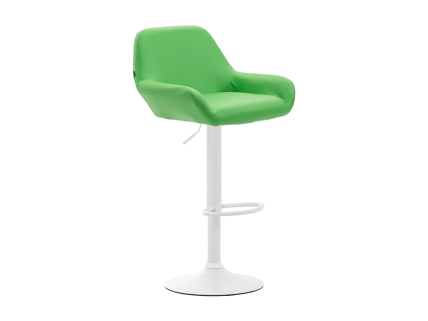Tabouret de bar - Similicuir & Blanc - Vert - Braga
