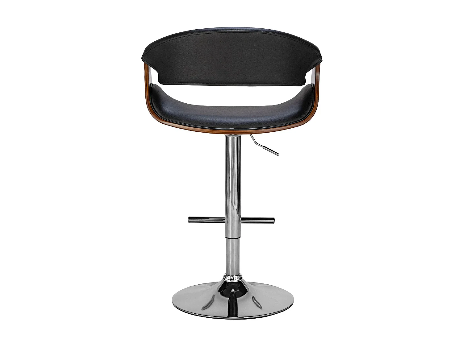 Tabouret de bar - Similicuir - Noyer / Noir - Foley