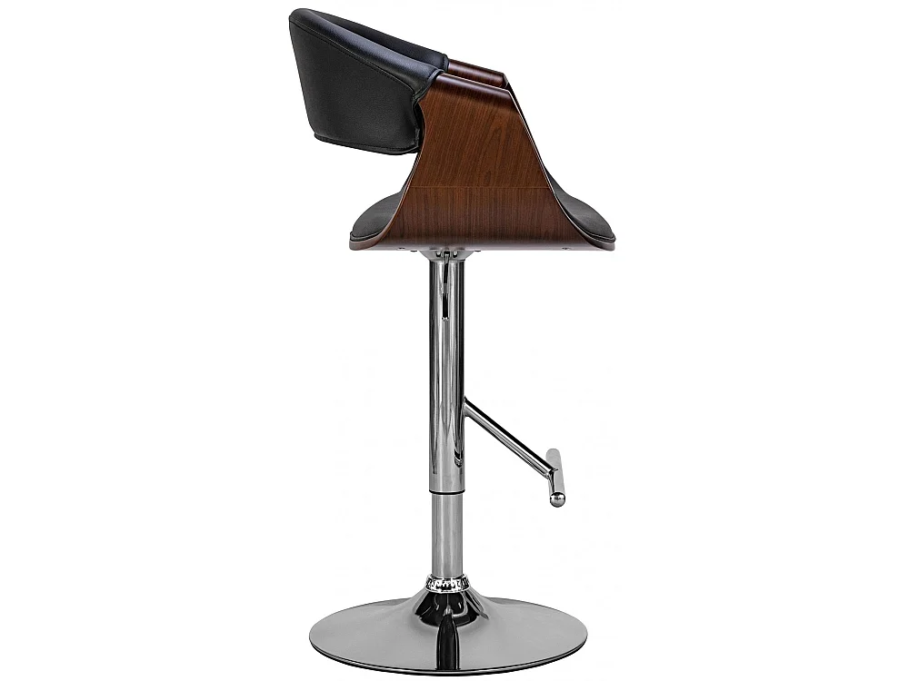 Tabouret de bar - Similicuir - Noyer / Noir - Foley