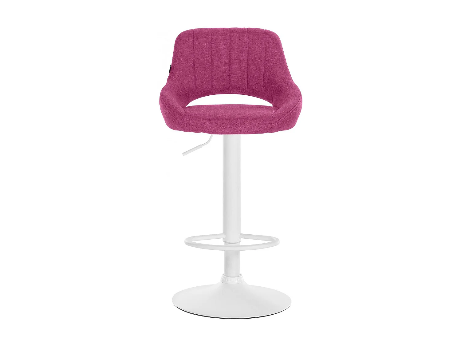 Tabouret de bar - Tissu & Blanc - Violet - Milet