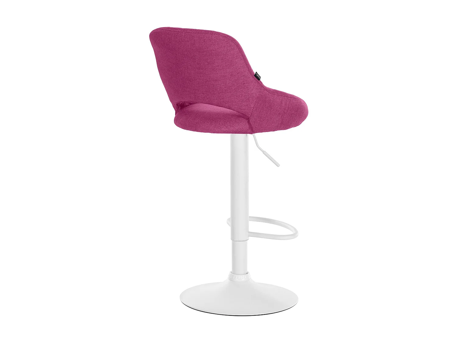 Tabouret de bar - Tissu & Blanc - Violet - Milet