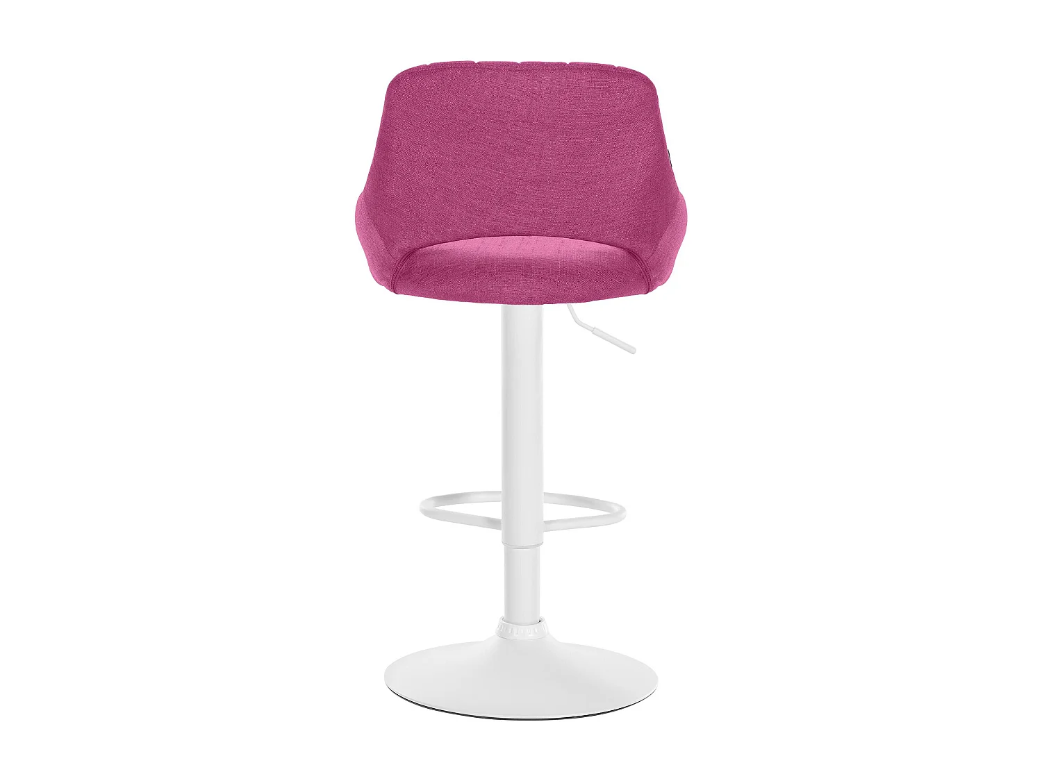 Tabouret de bar - Tissu & Blanc - Violet - Milet