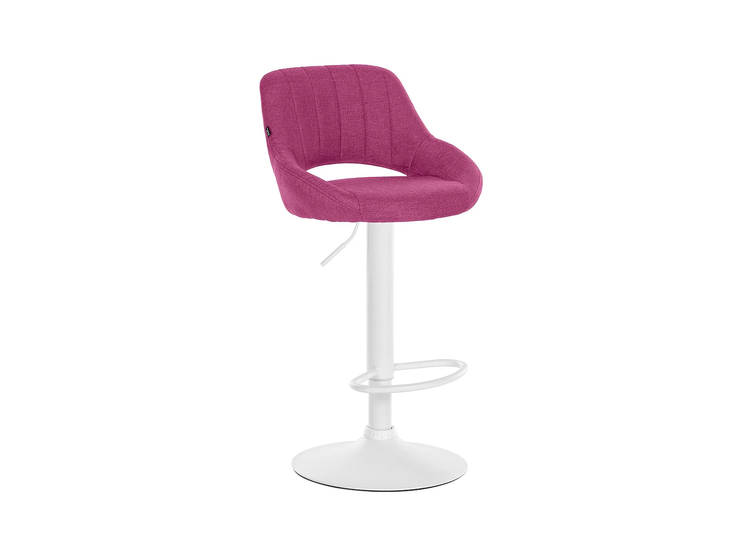 Tabouret de bar - Tissu & Blanc - Violet - Milet