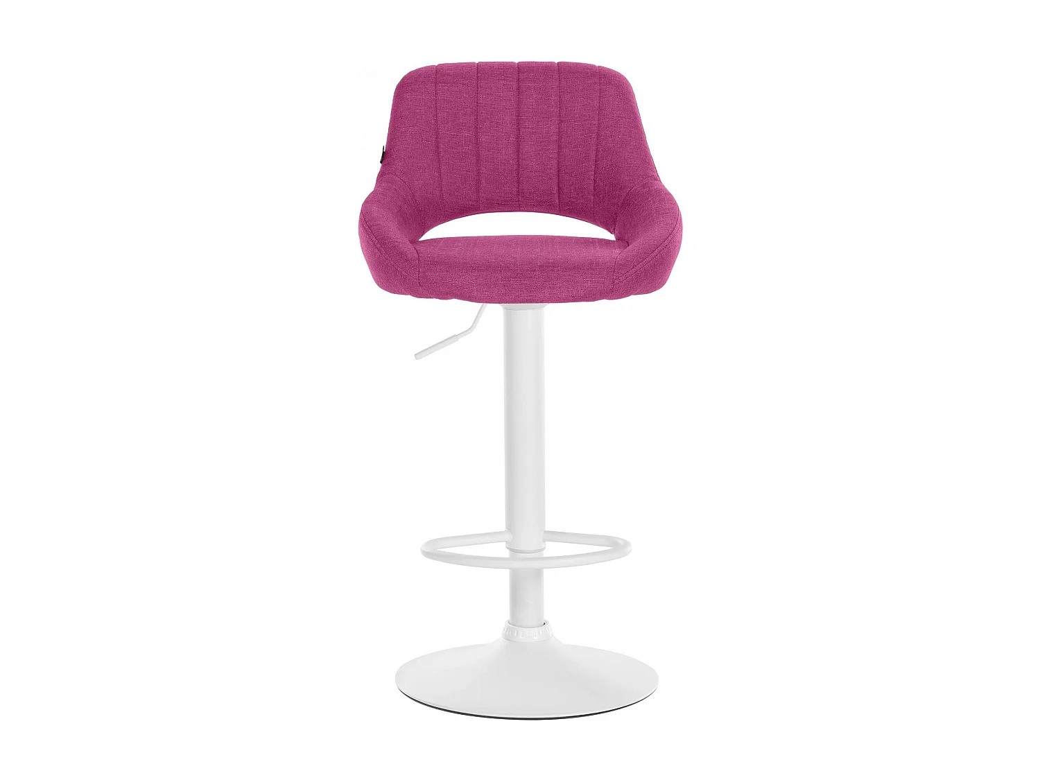 Tabouret de bar - Tissu & Blanc - Violet - Milet