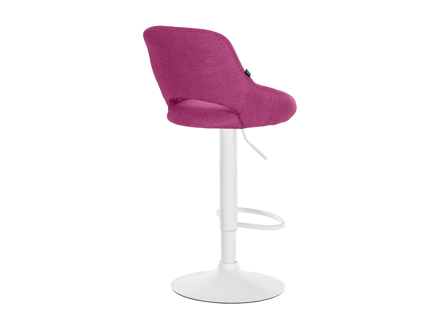 Tabouret de bar - Tissu & Blanc - Violet - Milet
