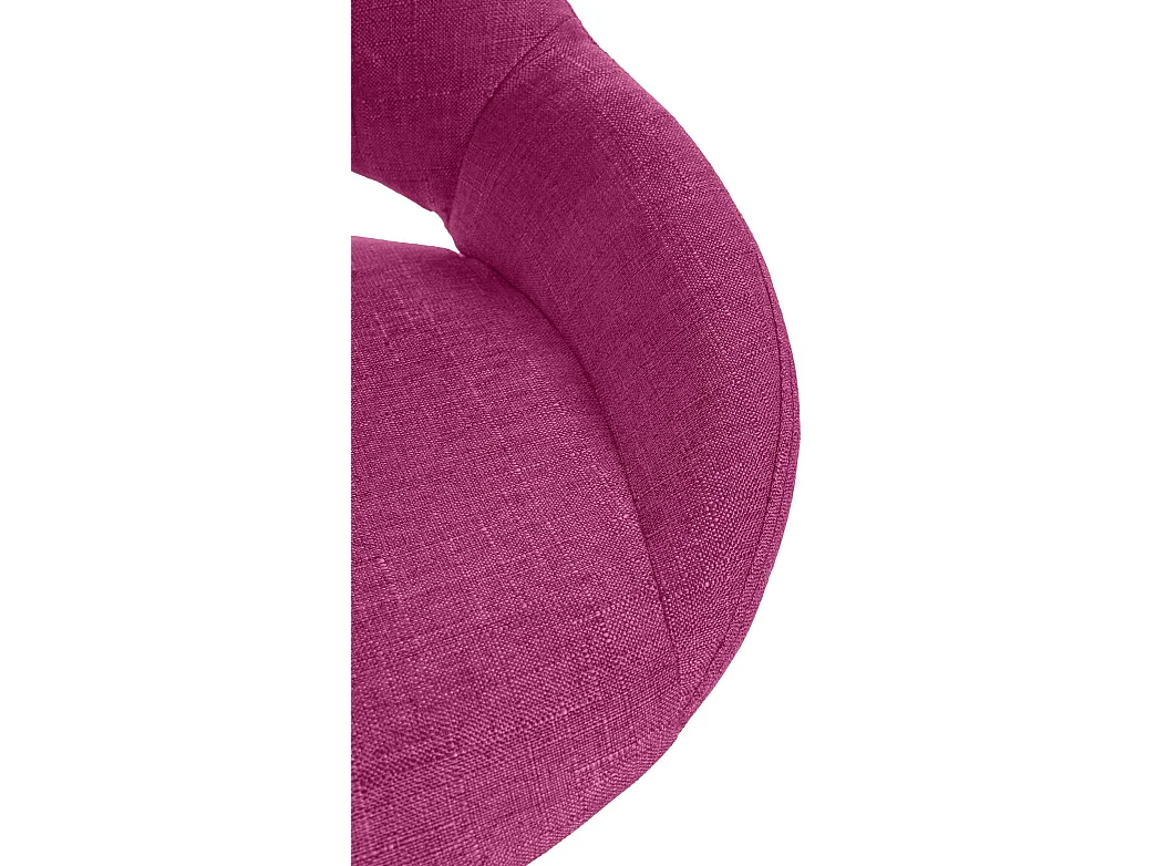 Tabouret de bar - Tissu & Blanc - Violet - Milet