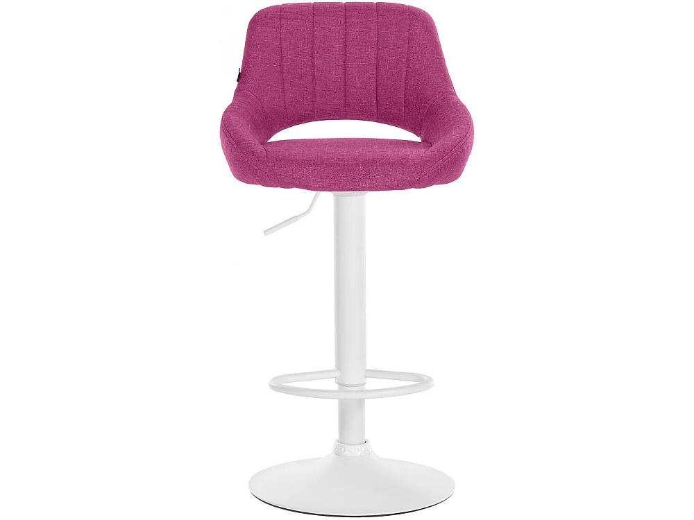 Tabouret de bar - Tissu & Blanc - Violet - Milet