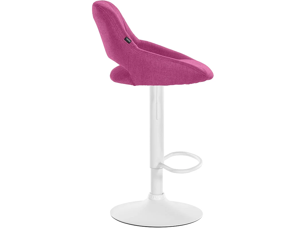 Tabouret de bar - Tissu & Blanc - Violet - Milet