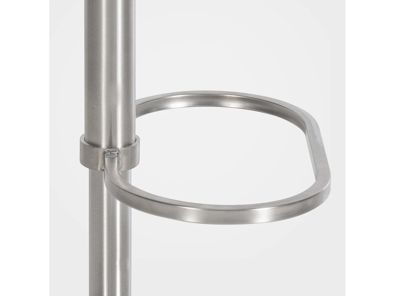 Tabouret de bar - Feutrine & Acier inoxydable - Taupe - Damaso